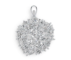 Sterling Silver Semi Mount Pendant Setting Pear PE 7X5mm OV 5X4mm DHJ