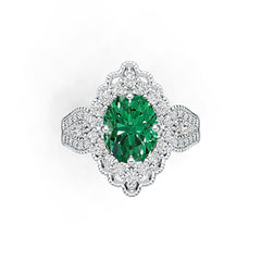 Sterling Silver Semi Mount Ring Setting Oval OV 10X8mm Halo DHJ