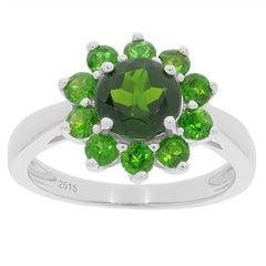 Platinum Semi Mount Ring Setting RD 7x7mm RD 2.75x2.75mm Halo Syzjewelry