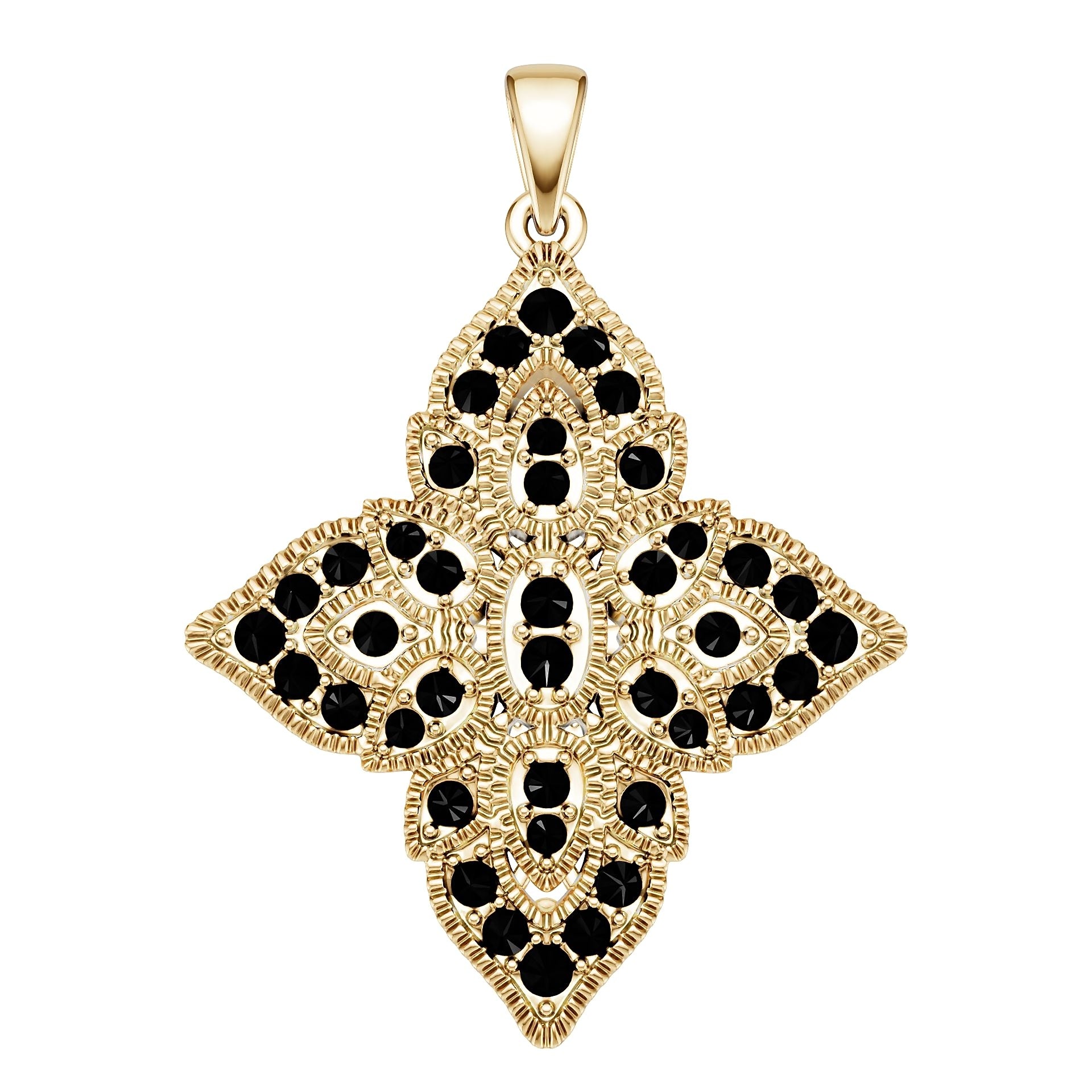18K Gold Semi Mount Pendant Setting Round Ro 2x2mm Diamond Accent Syz Jewelry