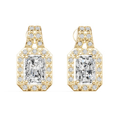 14K Gold Semi Mount Earrings Setting Emerald Em 5x5mm Syz Jewelry