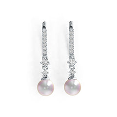 Sterling Silver Semi Mount Earrings Setting Round RD 8x8mm DHJ