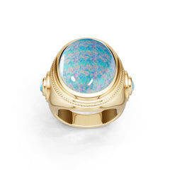 14K Gold Semi Mount Ring Setting Round Ro 21x16mm Syz Jewelry