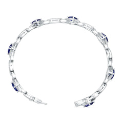 14K Gold Semi Mount Bracelet Setting Cushion Cu 5x6mm Diamond Accent Syz Jewelry