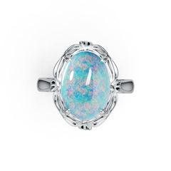 Sterling Silver Semi Mount Ring Setting Oval OV 14X10mm Cabochon DHJ