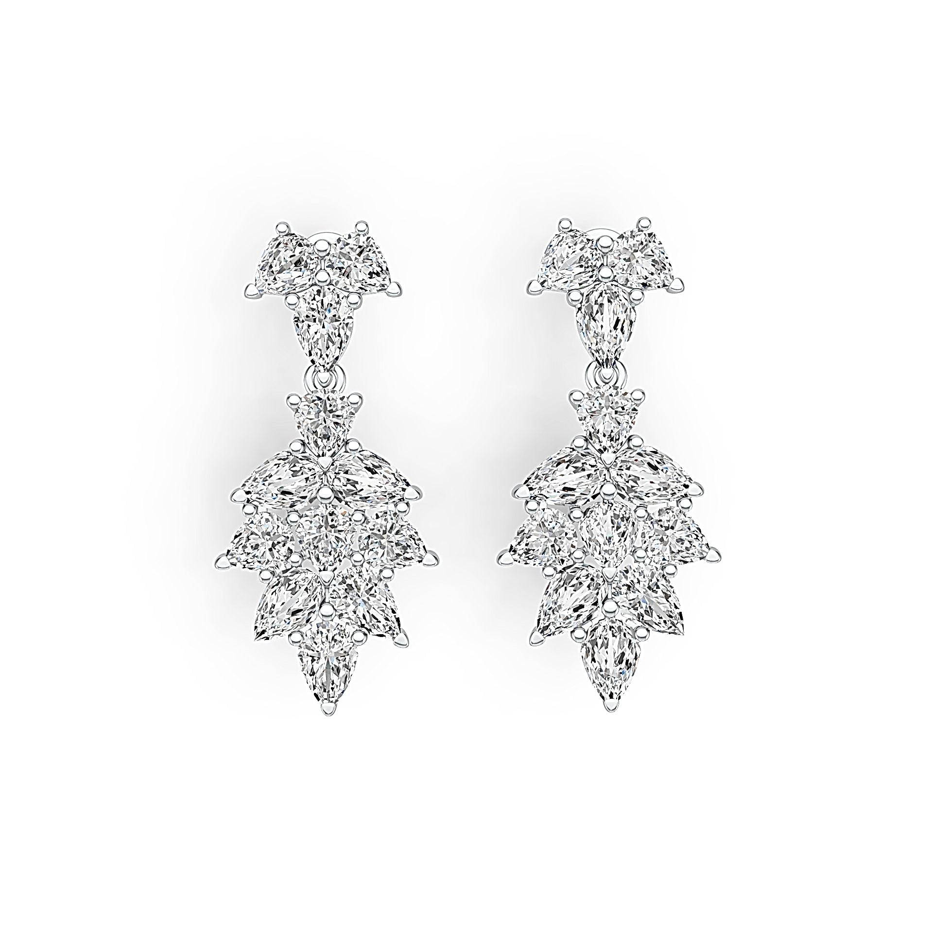 Sterling Silver Semi Mount Earrings Setting Pear PE 6X4mm PE 5X4mm DHJ