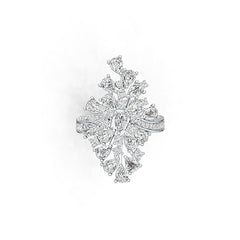 Sterling Silver Semi Mount Ring Setting Pear PE 5x3mm DHJ