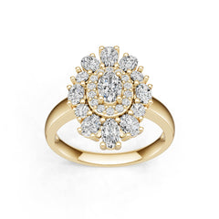 14K Gold Semi Mount Ring Setting Round Ro 6x6mm Syz Jewelry