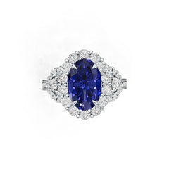 Platinum Semi Mount Ring Setting Oval Ov 12x8mm Syzjewelry