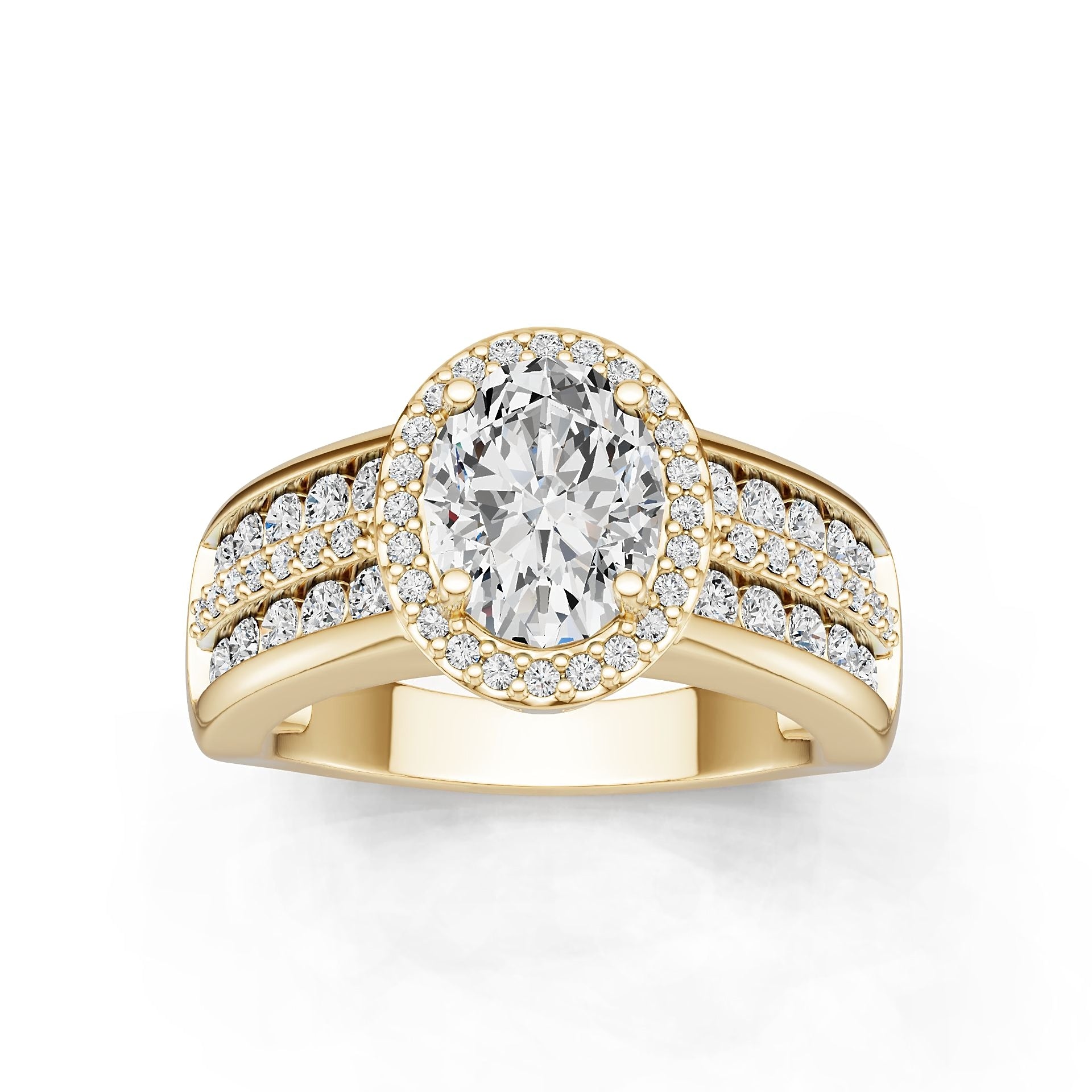 Platinum Semi Mount Ring Setting Oval Ov 9x7mm Diamond Accent Syz Jewelry