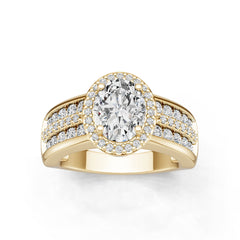 Platinum Semi Mount Ring Setting Oval Ov 9x7mm Diamond Accent Syz Jewelry