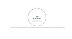 14K Gold Semi Mount Necklace Setting Round RD 4x4mm Tennis Necklace Cabochon DHJ