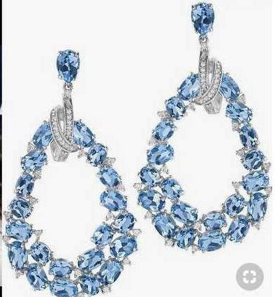 10K Gold Semi Mount Earrings Setting Pear PE 6X4mm OV 5x3mm OV 4x3mm Dangle DHJ