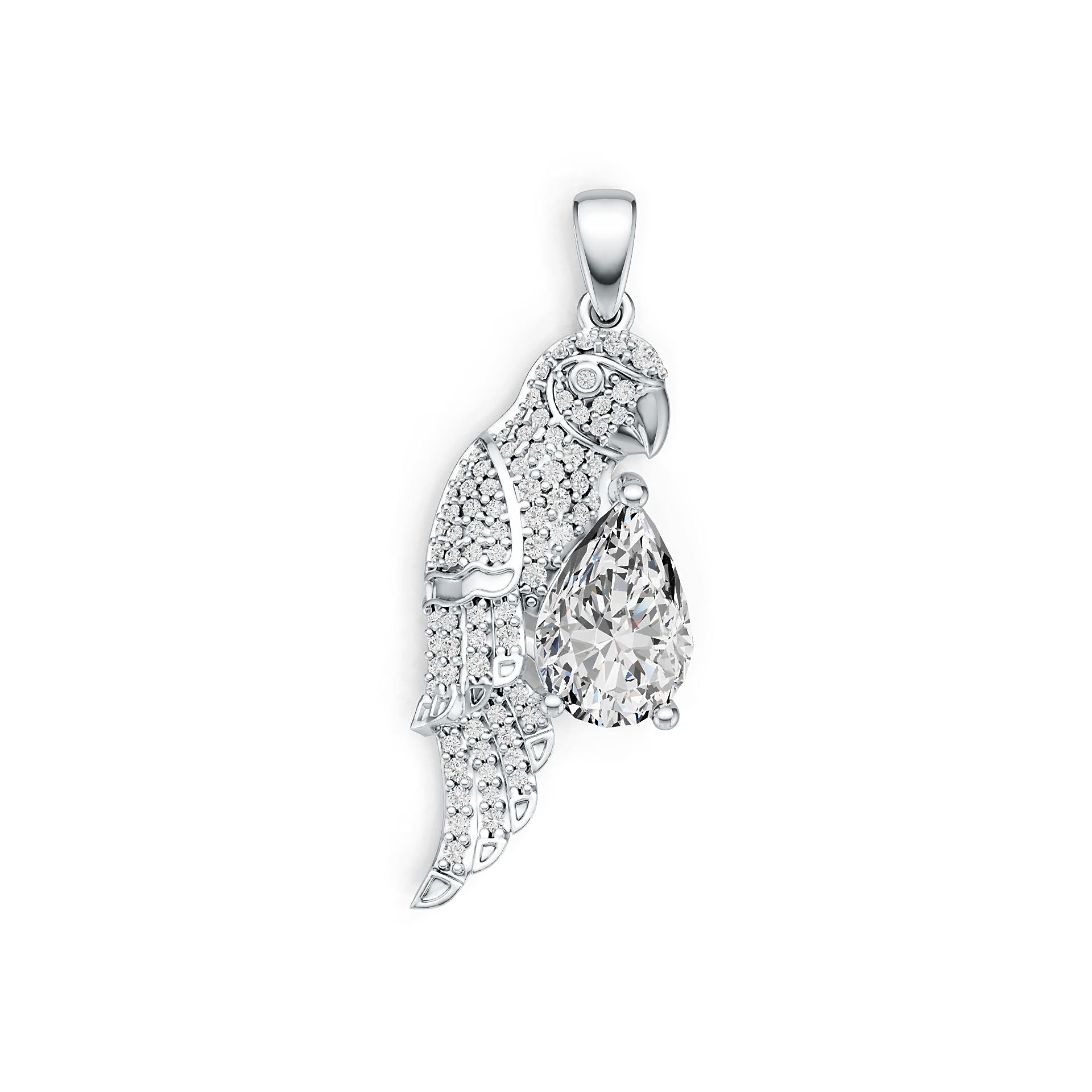 Sterling Silver Semi Mount Pendant Setting Pear PE 12X8mm DHJ