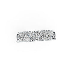 Sterling Silver Semi Mount Ring Setting Trillion TR 4X4mm DHJ