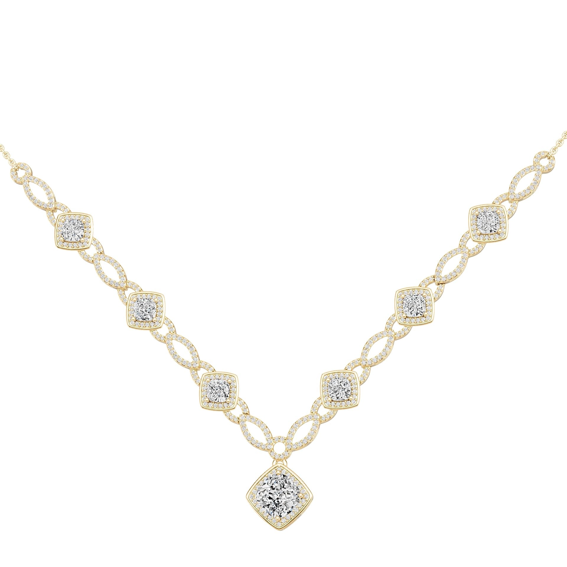 14K Gold Semi Mount Necklace Setting Round Ro 9x9mm Syz Jewelry