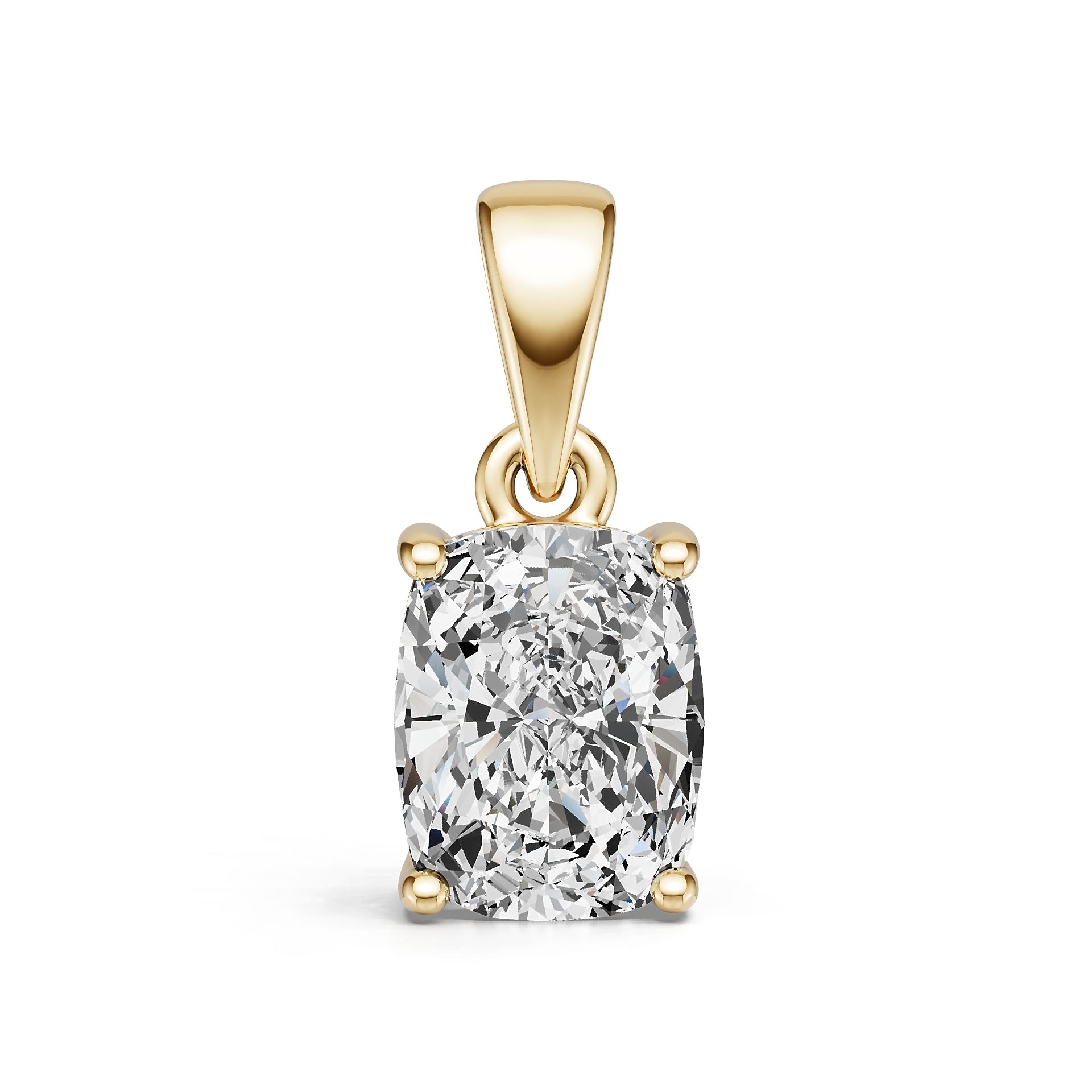 Platinum Semi Mount Pendant Setting Cushion Cu 5x7mm Diamond Accent Syz Jewelry