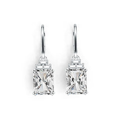 Sterling Silver Semi Mount Earrings Setting Emerald OCT 10X8mm DHJ