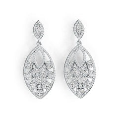 Sterling Silver Semi Mount Earrings Setting Marquise MQ 6X3mm OV 4X3mm DHJ