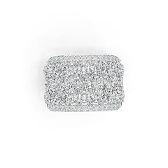 Sterling Silver Semi Mount Ring Setting Oval OV 4X3mm with White Topaz - Syzjewelry