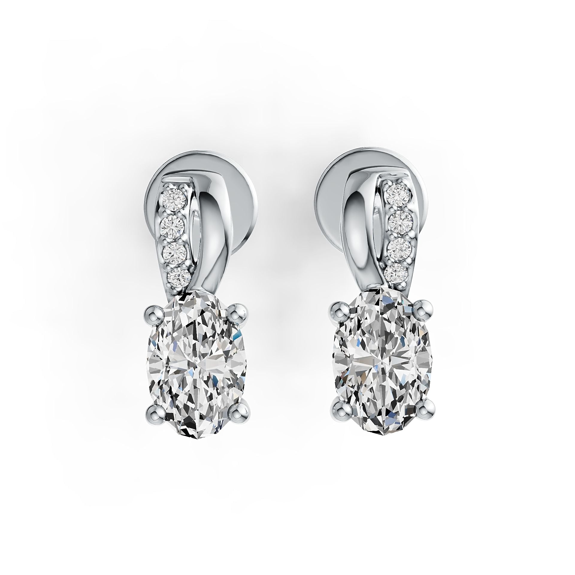 Sterling Silver Semi Mount Earrings Setting Oval OV 6x4mm Syzjewelry