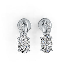 Sterling Silver Semi Mount Earrings Setting Oval OV 6x4mm Syzjewelry