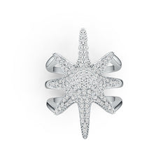 Sterling Silver Semi Mount Ring Setting Round RD 1.1mm DHJ