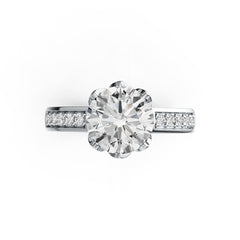 Sterling Silver Semi Mount Ring Setting Round RD 10x10mm DHJ