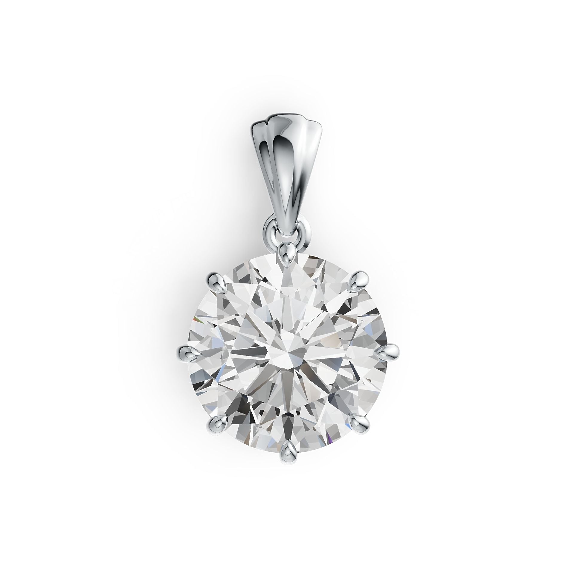 Sterling Silver Semi Mount Pendant Setting Round RD 13mm DHJ