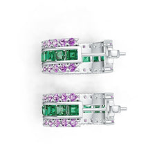 Sterling Silver Semi Mount Earrings Setting Princess SQ 3X3mm DHJ