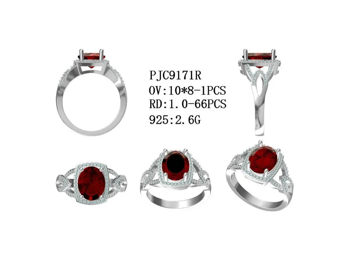10K Gold Semi Mount Ring Setting Oval OV 10X8mm Moissanite Accent DHJ