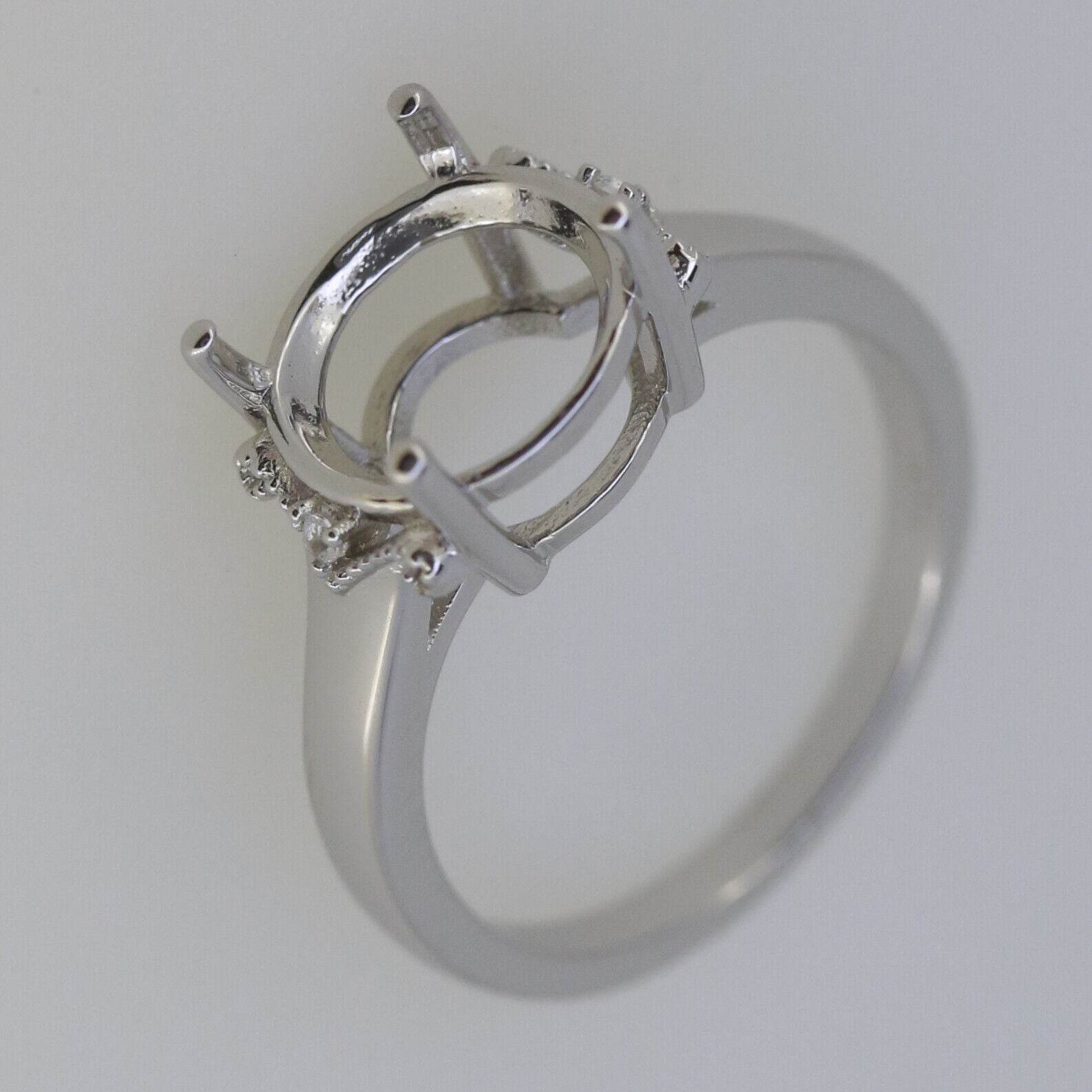 14K Gold Semi Mount Ring Setting Round RD 10x10mm Solitaire Diamond Accent Syzjewelry