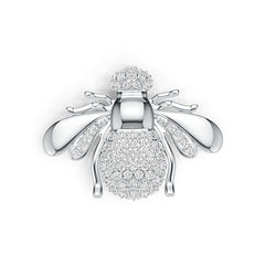 14K Gold Pendant Bee Theme with or Moissanite Diamond Accent DHJ