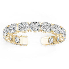 14K Gold Semi Mount Bracelet Setting Cushion Cu 12x12mm Diamond Accent Syz Jewelry
