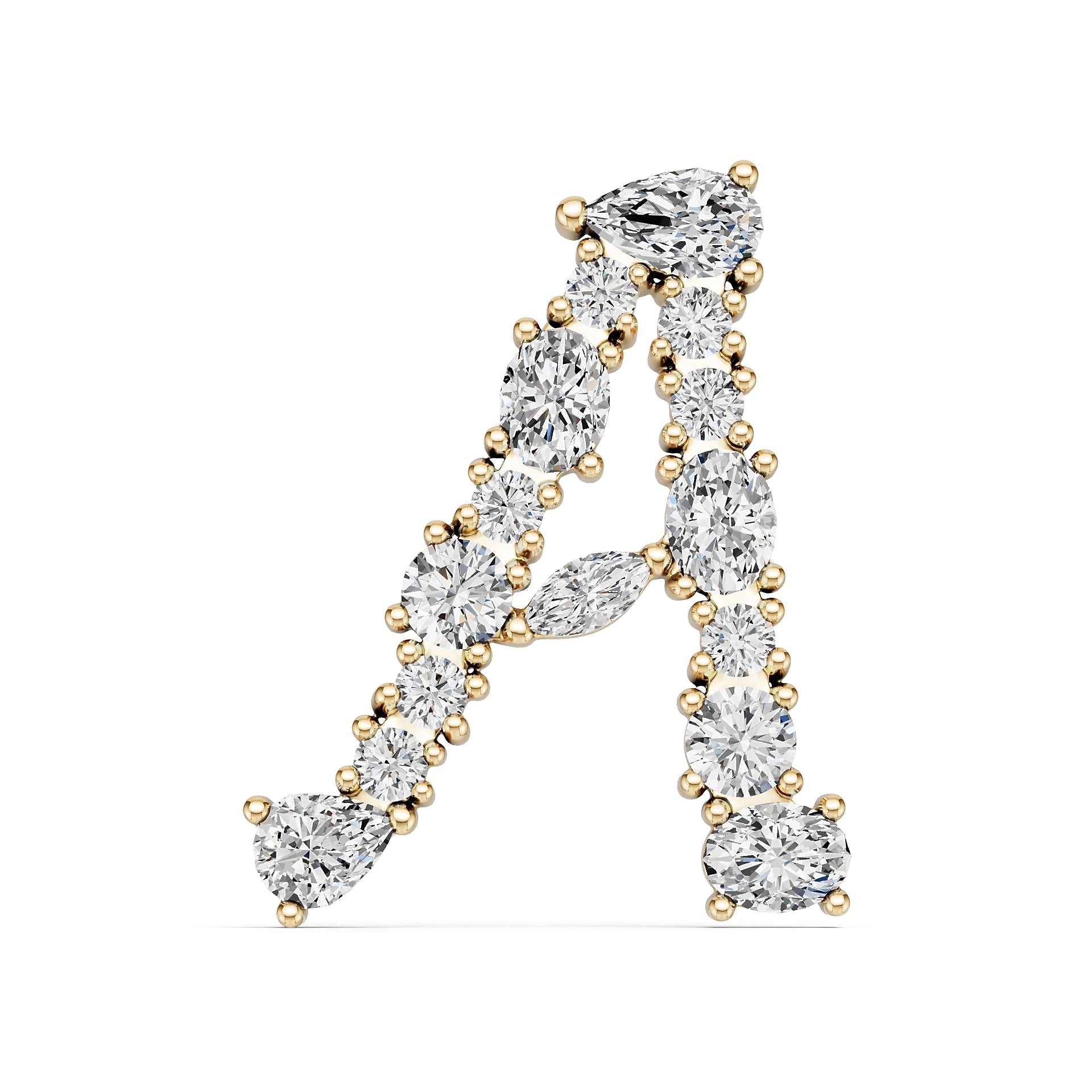 18K Gold Semi Mount Pendant Setting Pear Pe 5x3mm Diamond Accent Syz Jewelry