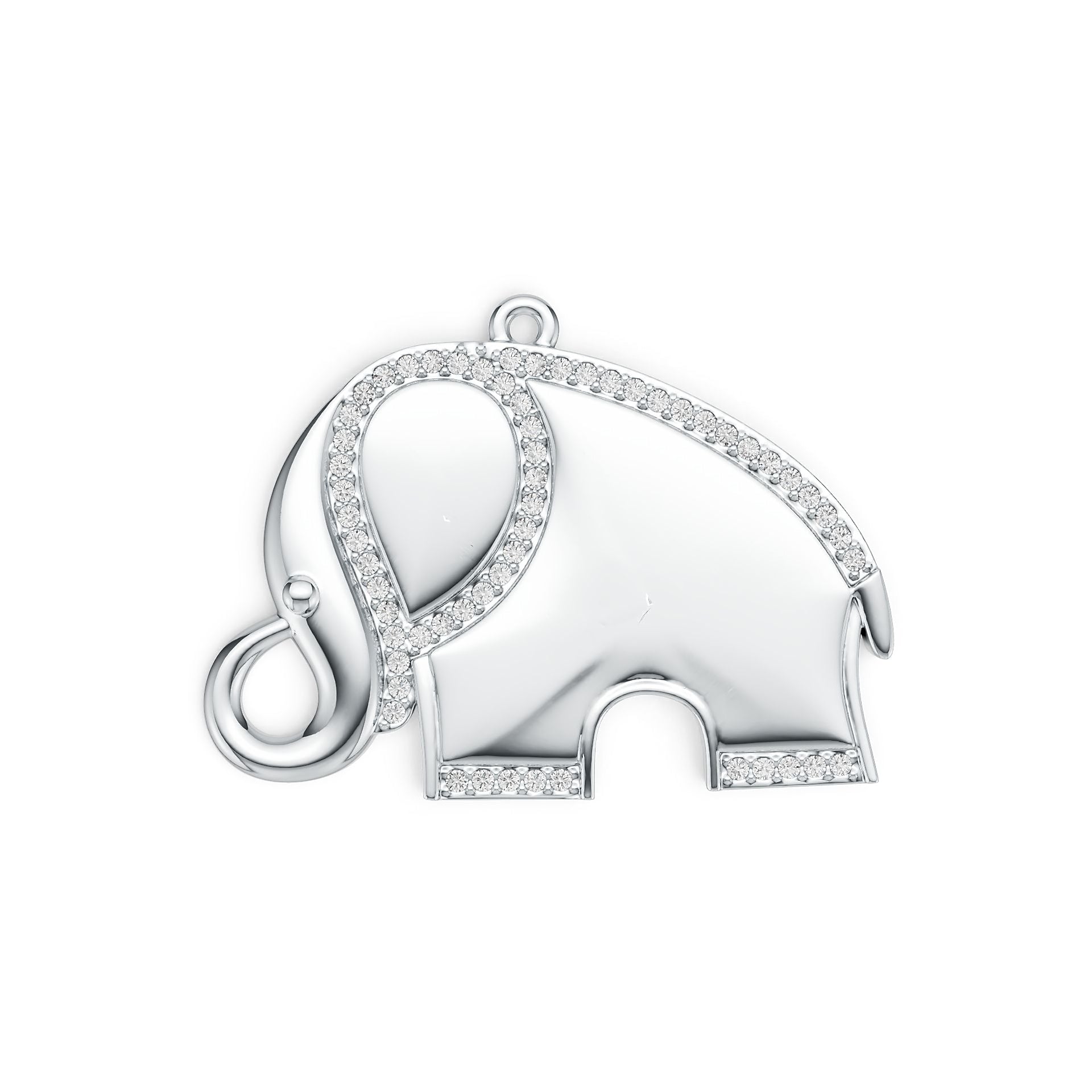 Sterling Silver Semi Mount Pendant Setting Round RD 1.0mm DHJ
