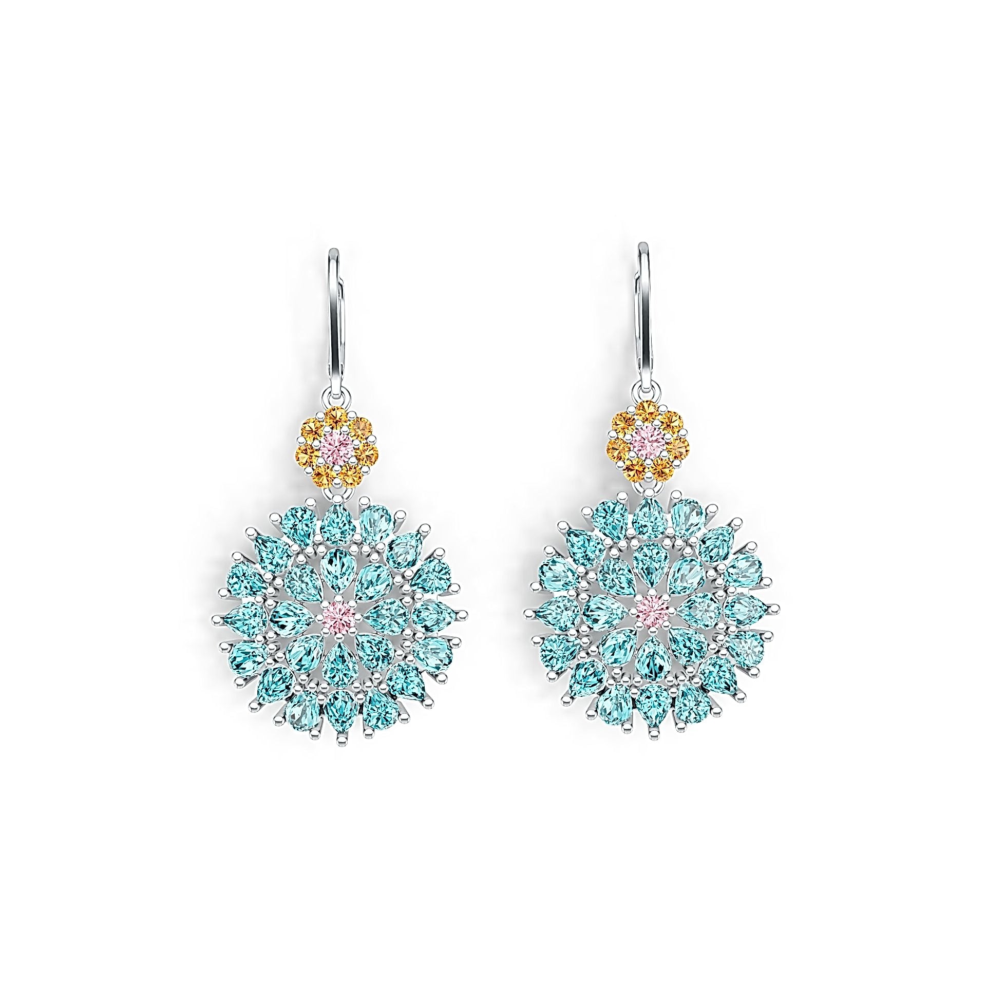 Sterling Silver Semi Mount Earrings Setting Pear PE 4X3mm DHJ