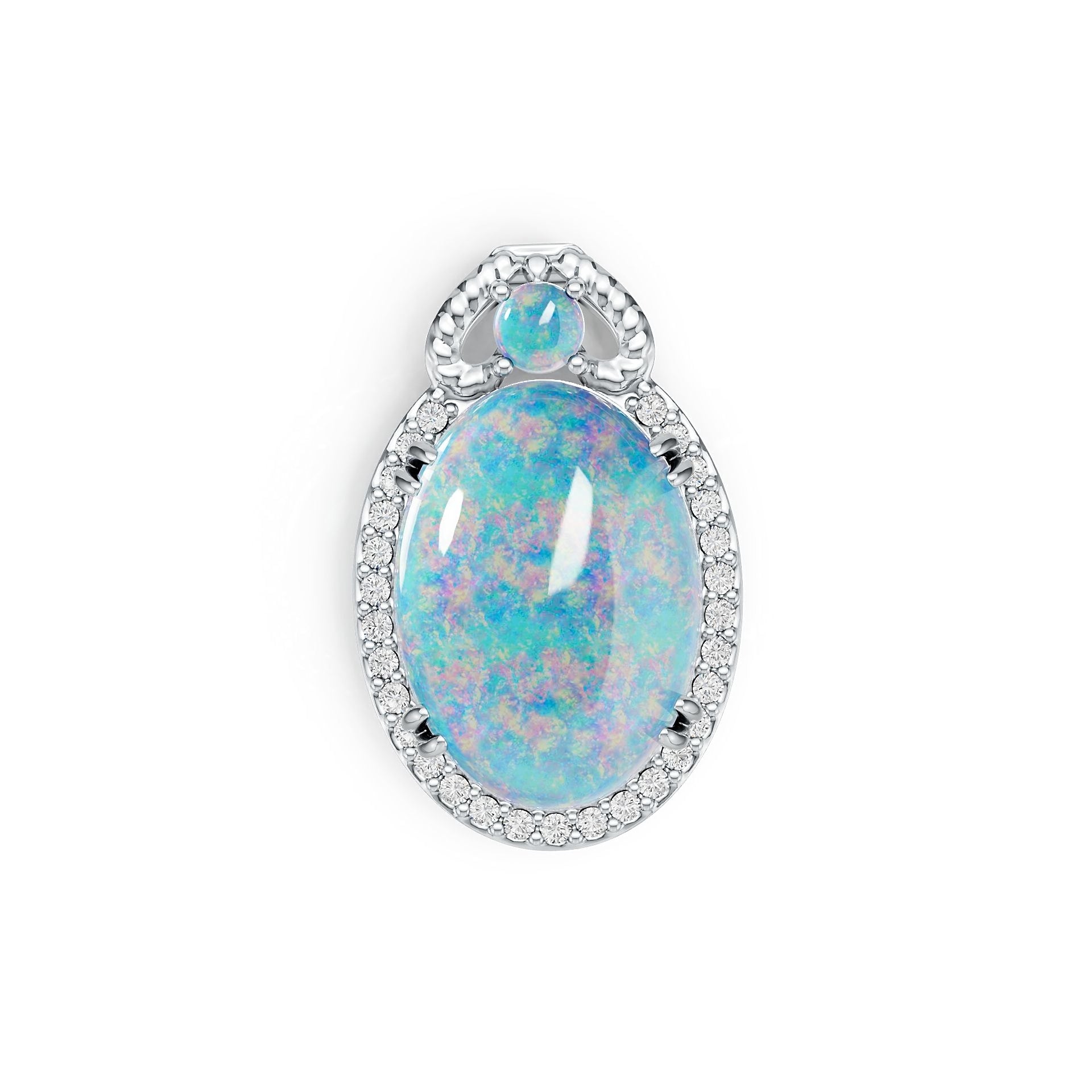Sterling Silver Semi Mount Pendant Setting Oval OV 14X10mm DHJ