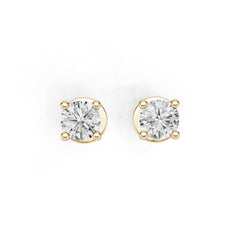 Sterling Silver Semi Mount Earrings Setting Round RD 4x4mm DHJ