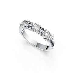 Platinum Semi Mount Ring Setting Round RD 4x4mm Diamond Accent DHJ