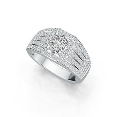 14K Gold Semi Mount Ring Setting Oval OV 7X5mm Diamond Accent DHJ
