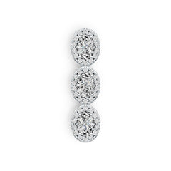 18K Gold Semi Mount Pendant Setting Oval OV 6X4mm Diamond Accent DHJ