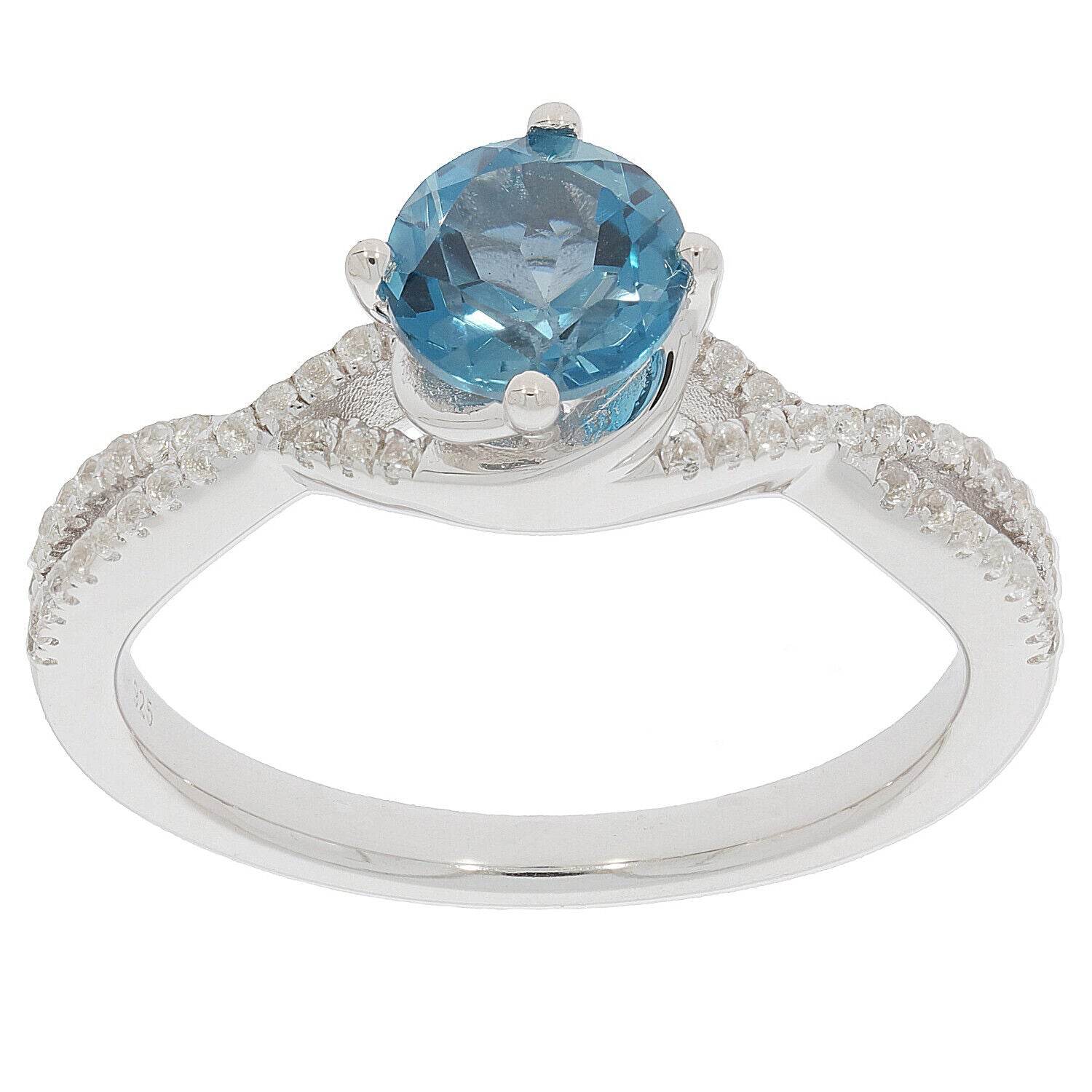 Platinum Semi Mount Ring Setting Round RD 6X6mm Cross Shank White Top Diamond Accent Syzjewelry