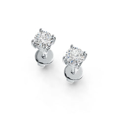 10K Gold Semi Mount Earrings Setting Round RD 4x4mm Stud DHJ