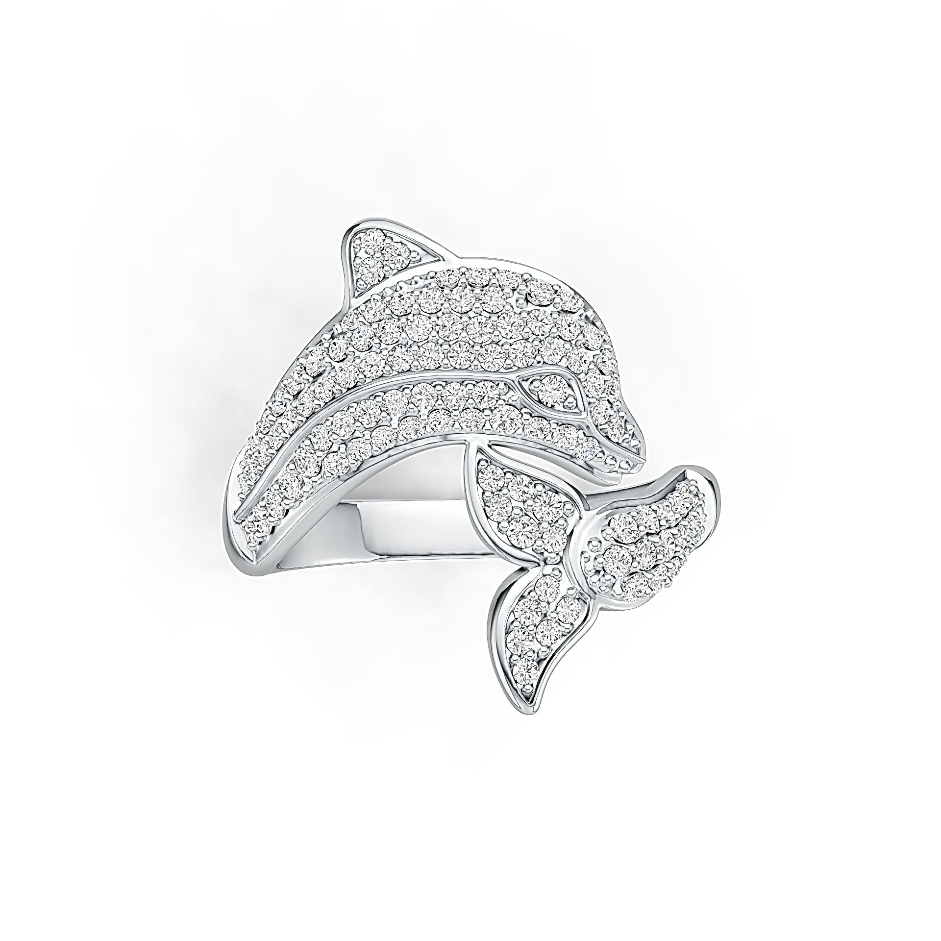 14K Gold Semi Mount Ring Setting Round RD 1.5mm Diamond Accent DHJ