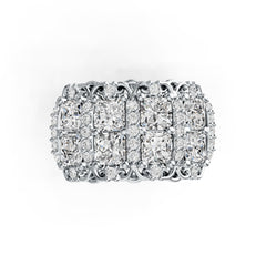 Sterling Silver Semi Mount Ring Setting Emerald OCT 4X4mm DHJ