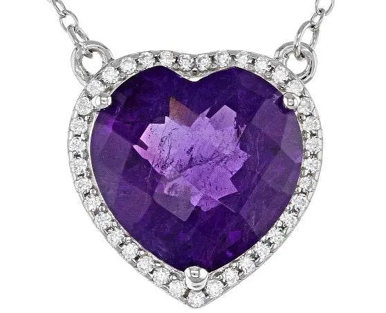 14K Gold Semi Mount Pendant Setting Heart HT 12X12mm Diamond Accent DHJ
