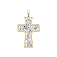 10K Gold Semi Mount Pendant Setting Pear Pe 5x4mm Moissanite Accent Syz Jewelry