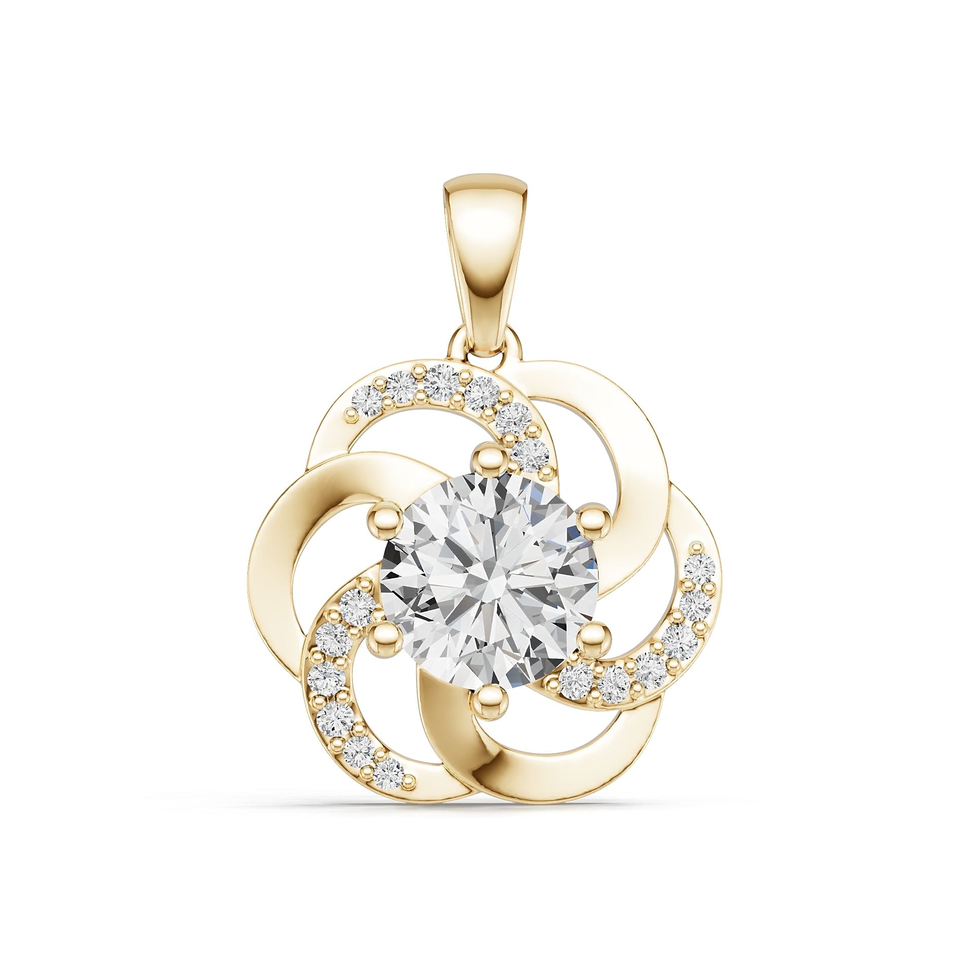 Sterling Silver Semi Mount Pendant Setting Round Ro 6x6mm Syz Jewelry