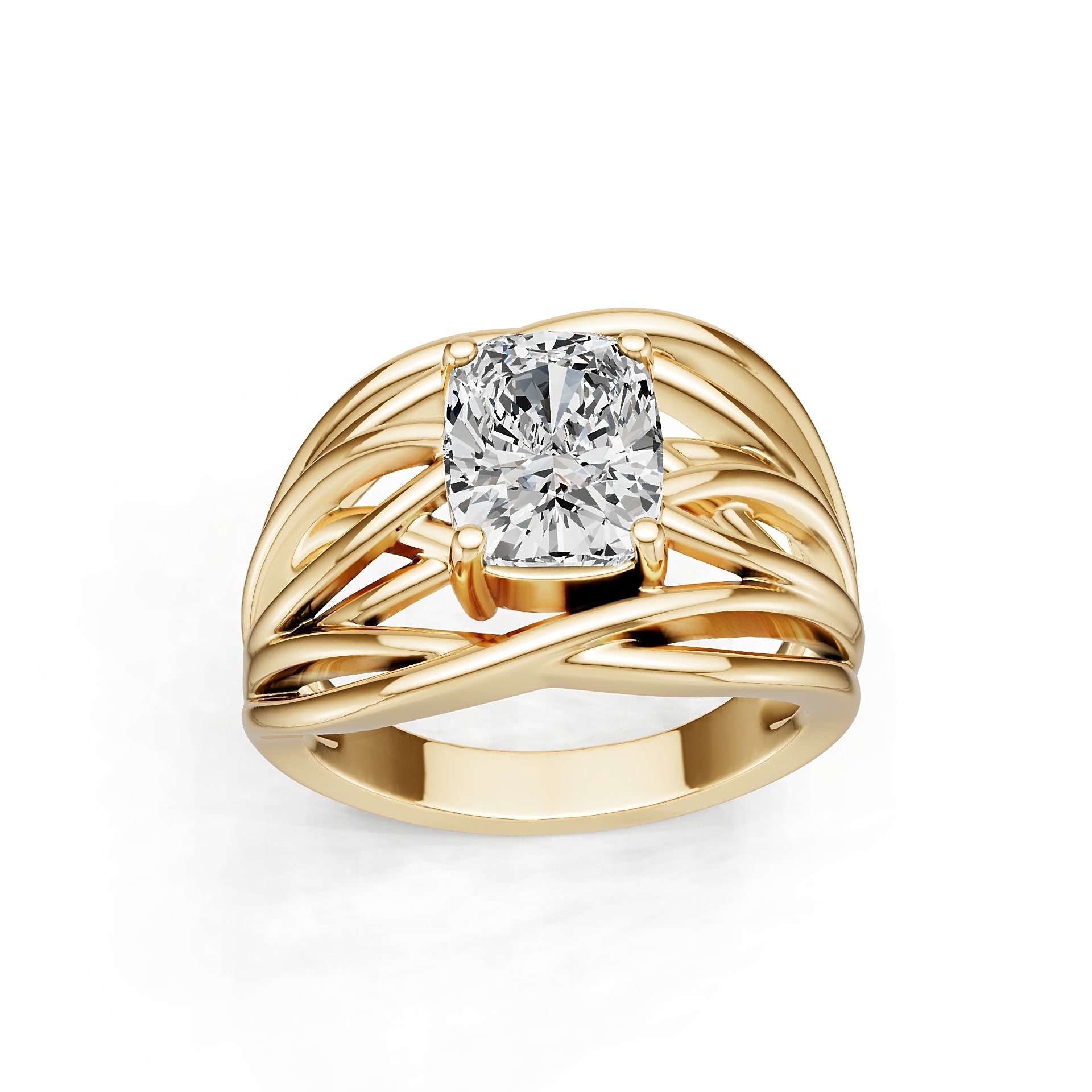 Sterling Silver Semi Mount Ring Setting Cushion CU 8X6mm Syzjewelry